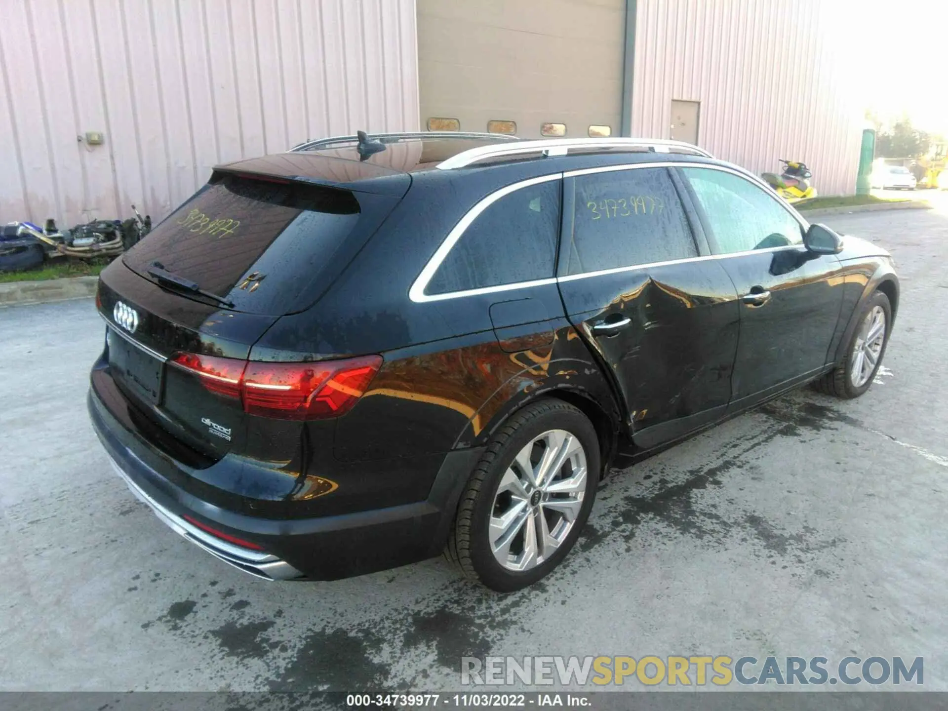 4 fotografías del automóvil dañado WA18AAF40MA047703 AUDI A4 ALLROAD 2021