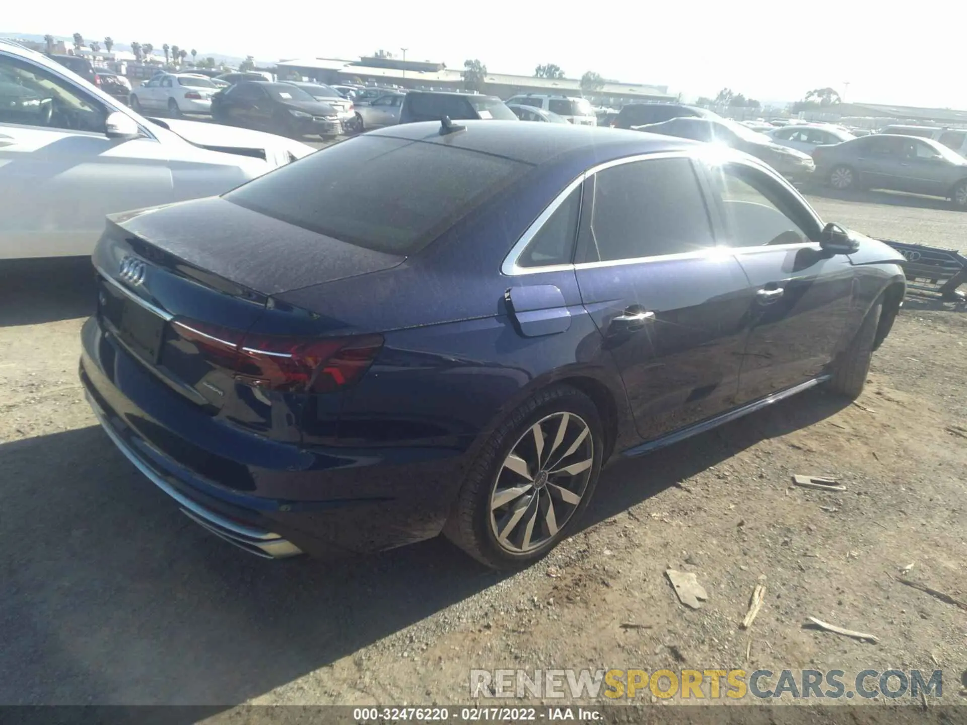 4 fotografías del automóvil dañado WAUABAF41MA015599 AUDI A4 SEDAN 2021