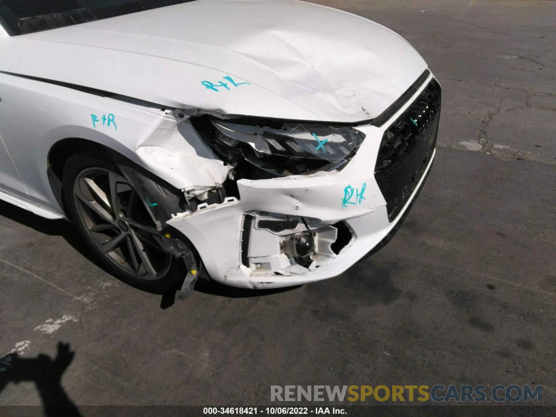 6 fotografías del automóvil dañado WAUEAAF46MA073633 AUDI A4 SEDAN 2021
