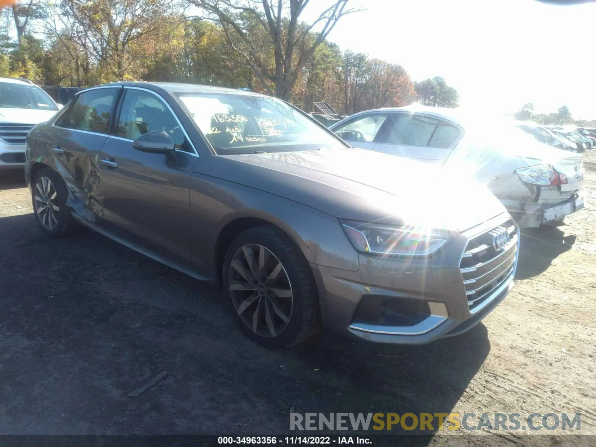1 fotografías del automóvil dañado WAUABAF46NN000574 AUDI A4 SEDAN 2022
