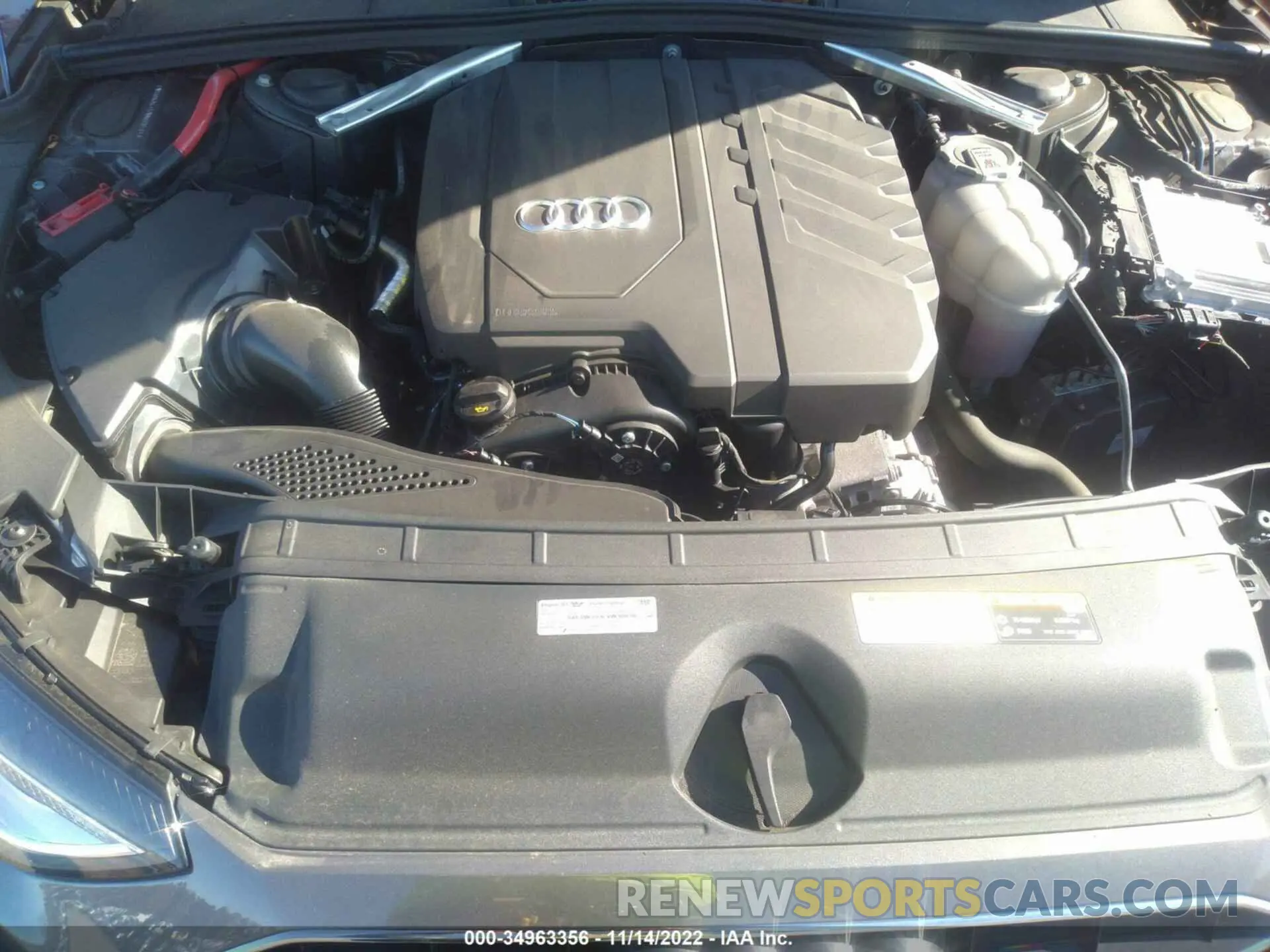 10 fotografías del automóvil dañado WAUABAF46NN000574 AUDI A4 SEDAN 2022