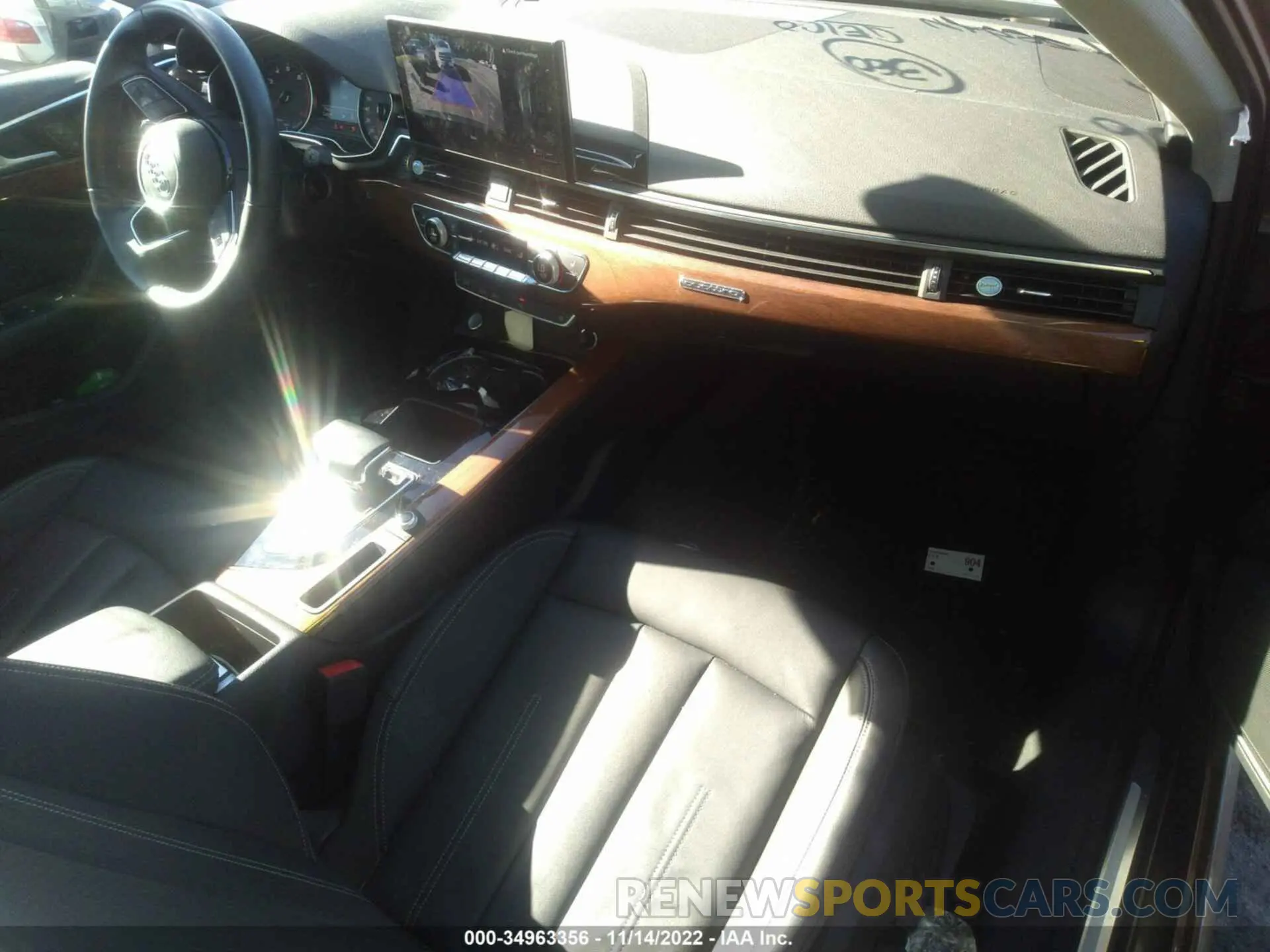 5 fotografías del automóvil dañado WAUABAF46NN000574 AUDI A4 SEDAN 2022