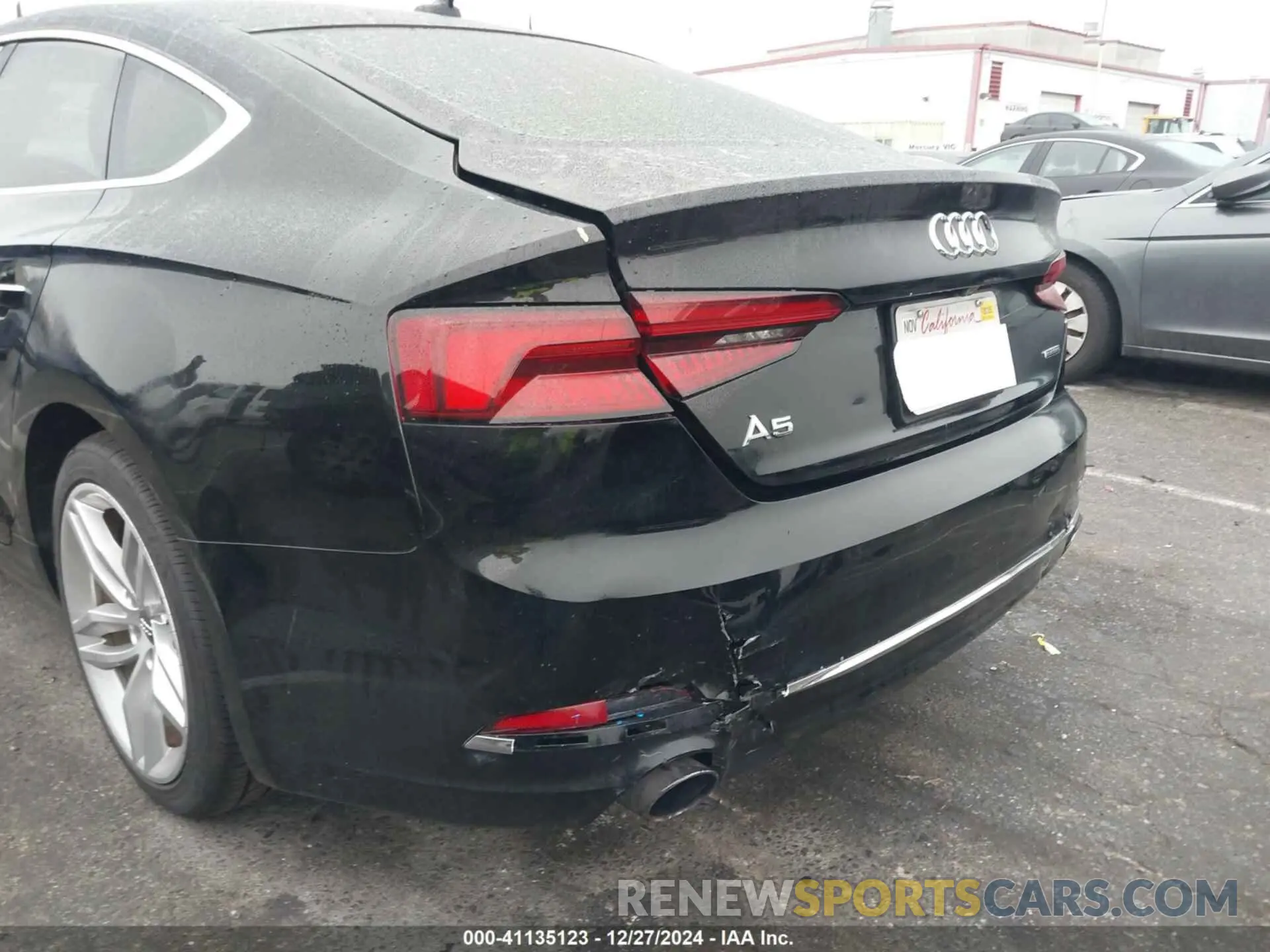 6 fotografías del automóvil dañado WAUANCF50KA072515 AUDI A5 2019