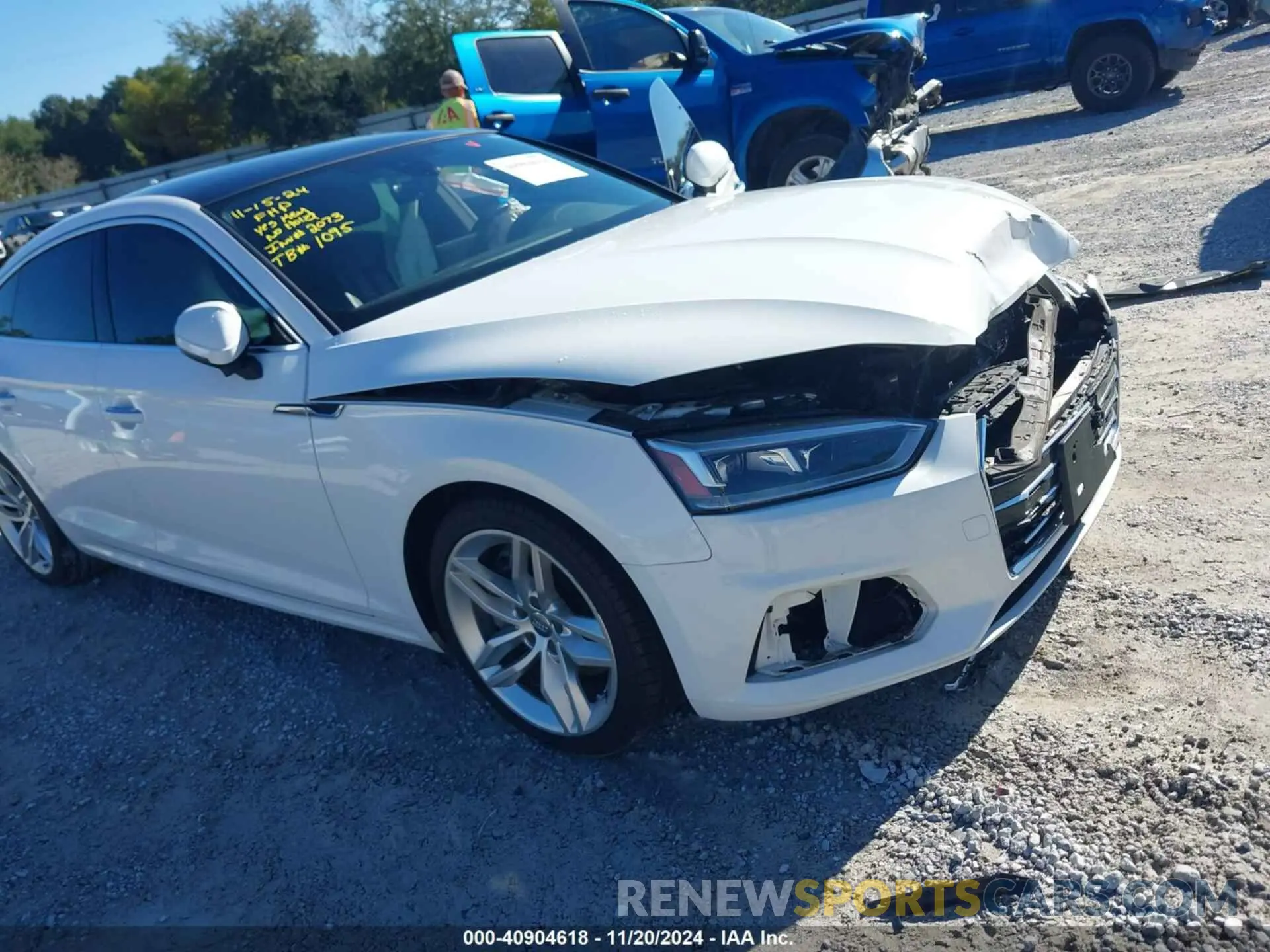 6 fotografías del automóvil dañado WAUANCF52KA060303 AUDI A5 2019