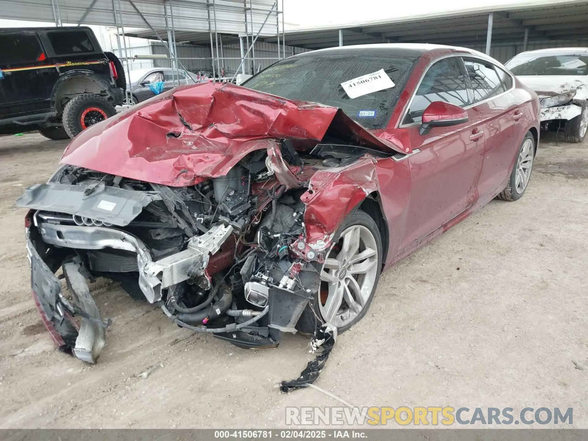 2 fotografías del automóvil dañado WAUANCF5XKA049100 AUDI A5 2019