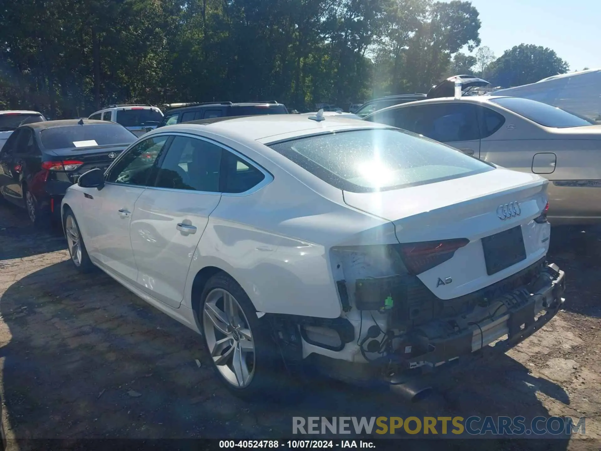 3 fotografías del automóvil dañado WAUBNCF50KA006910 AUDI A5 2019
