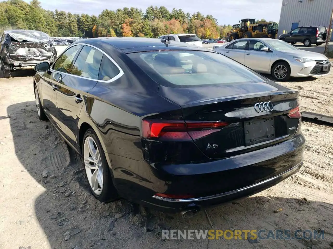3 fotografías del automóvil dañado WAUBNCF53KA004844 AUDI A5 2019