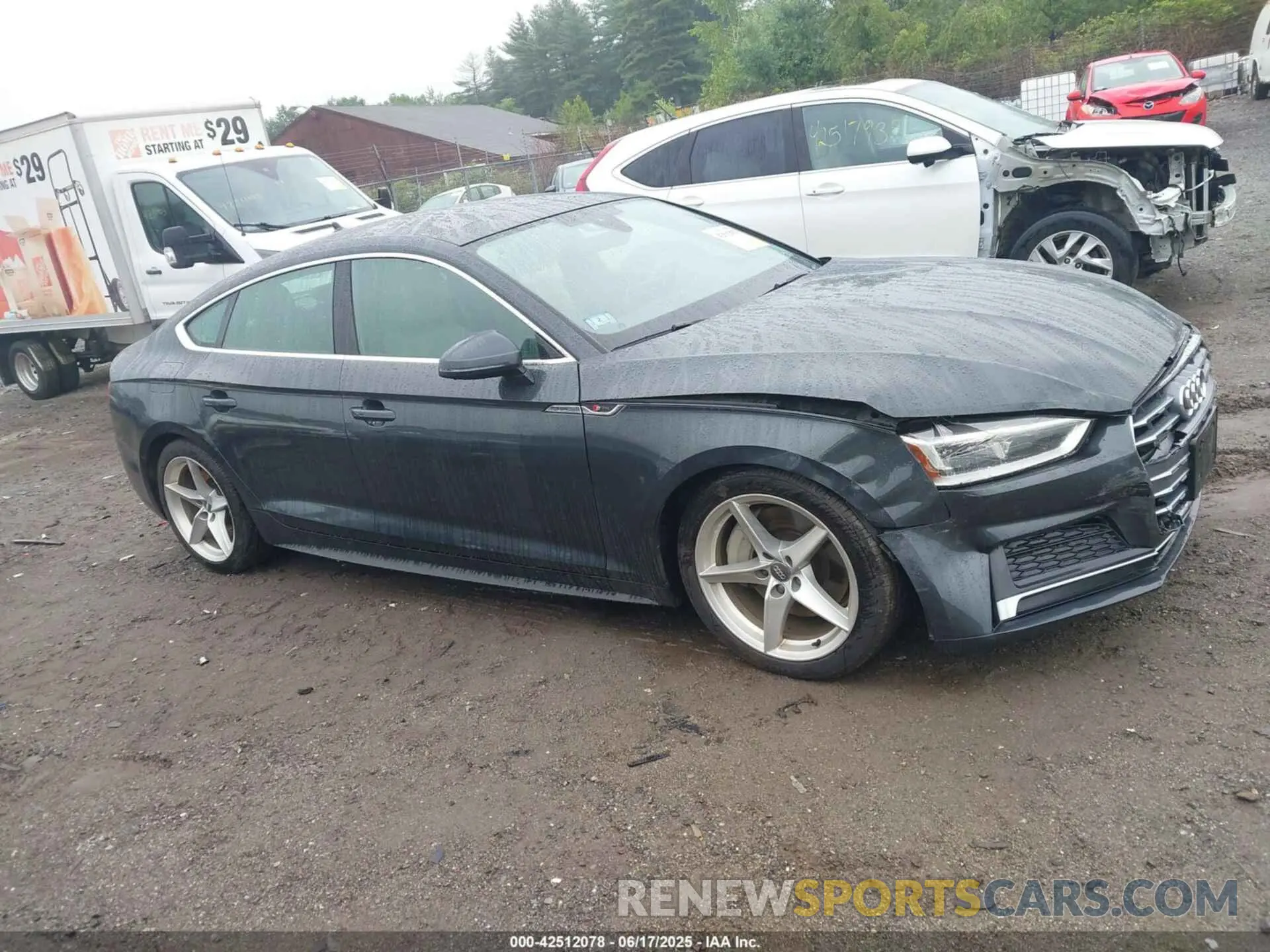 13 fotografías del automóvil dañado WAUENCF50KA018083 AUDI A5 2019