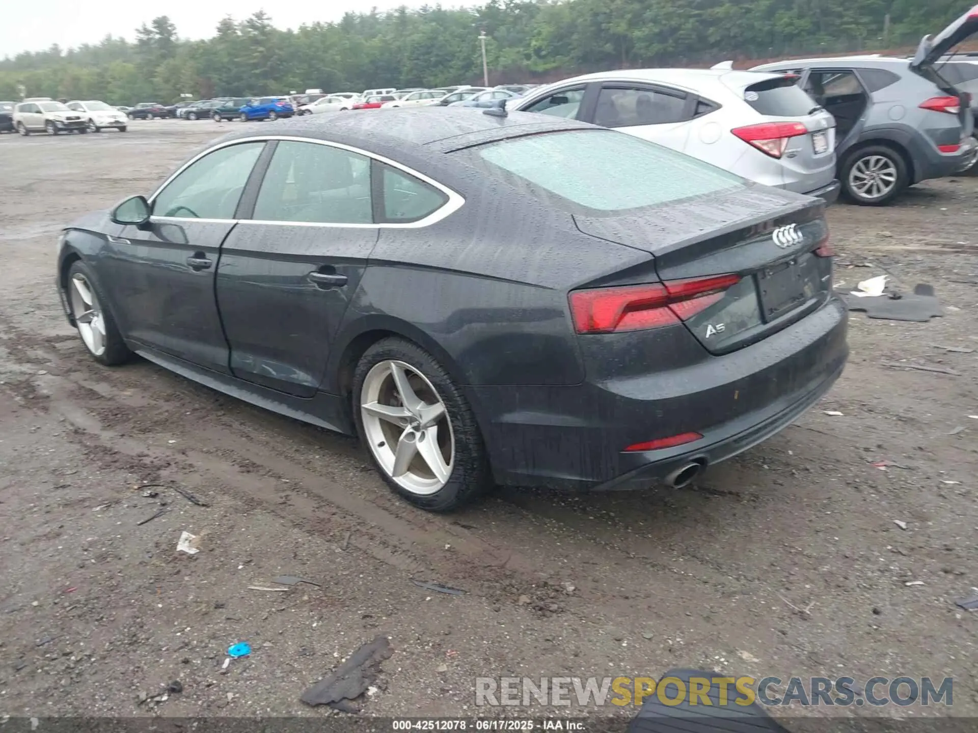 3 fotografías del automóvil dañado WAUENCF50KA018083 AUDI A5 2019