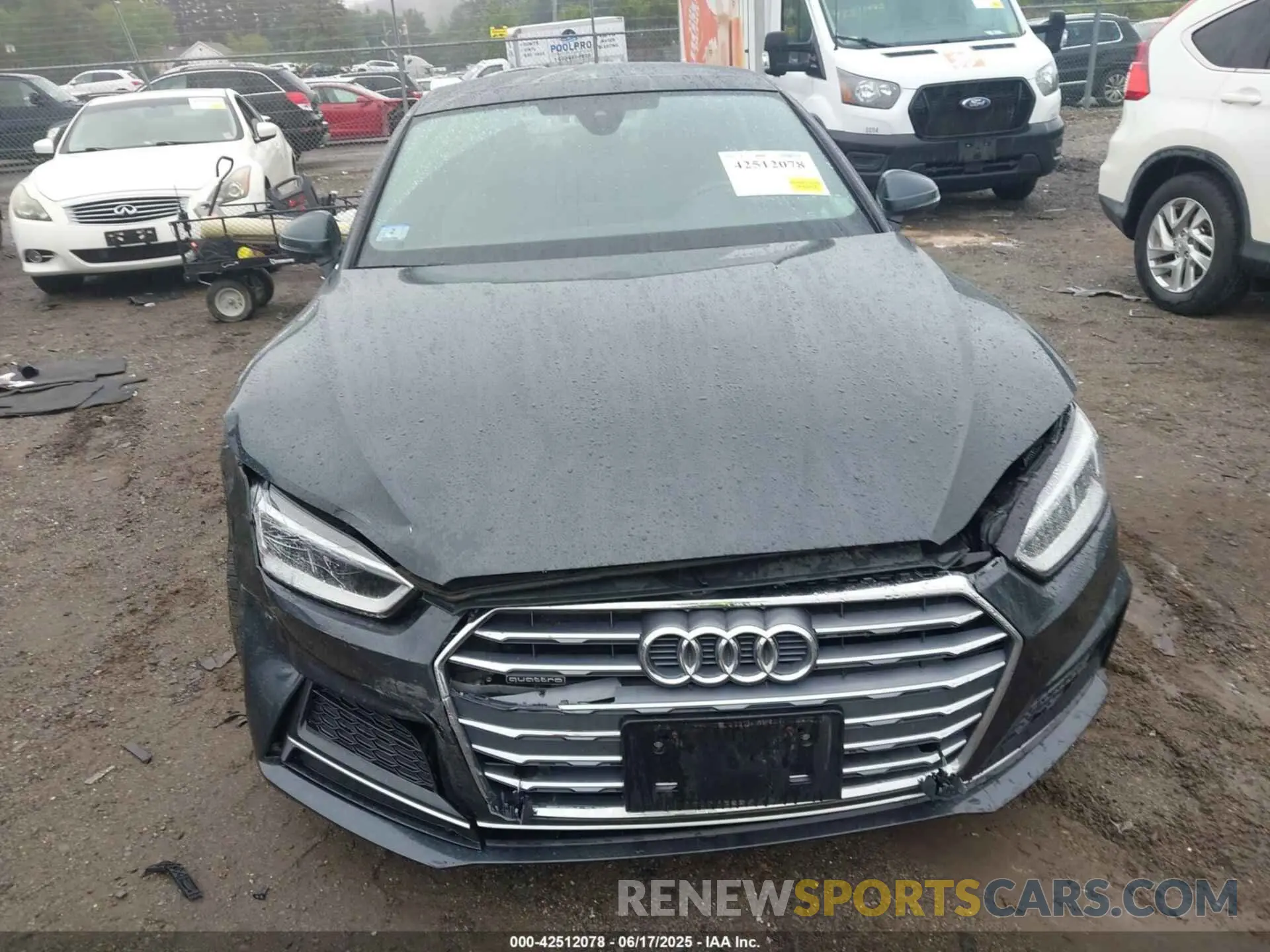 6 fotografías del automóvil dañado WAUENCF50KA018083 AUDI A5 2019