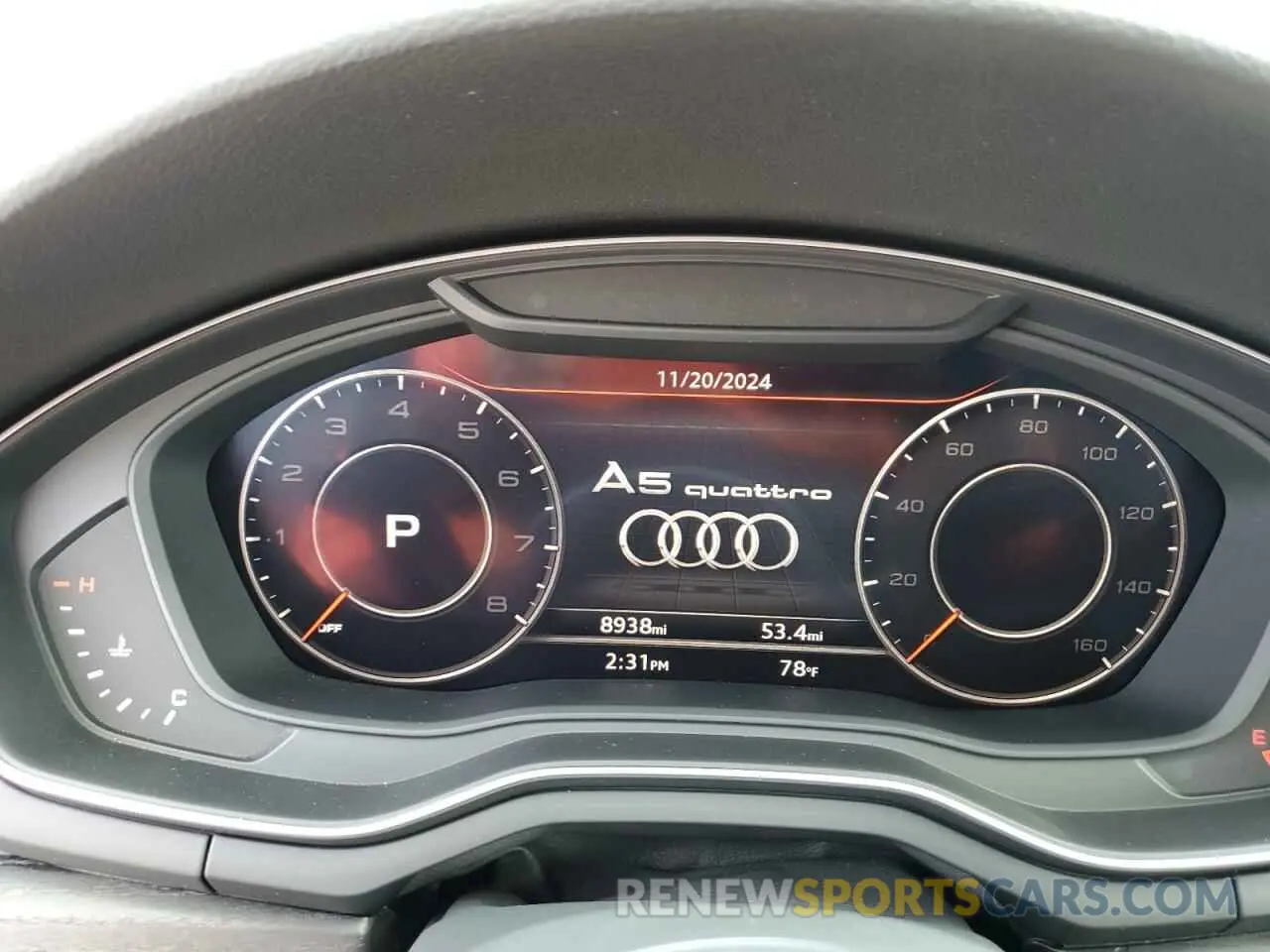 9 fotografías del automóvil dañado WAUENCF56KA068616 AUDI A5 2019