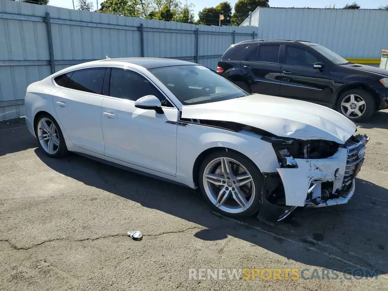 4 fotografías del automóvil dañado WAUENCF57KA018873 AUDI A5 2019