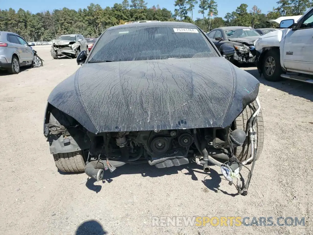 5 fotografías del automóvil dañado WAUENCF5XKA077867 AUDI A5 2019