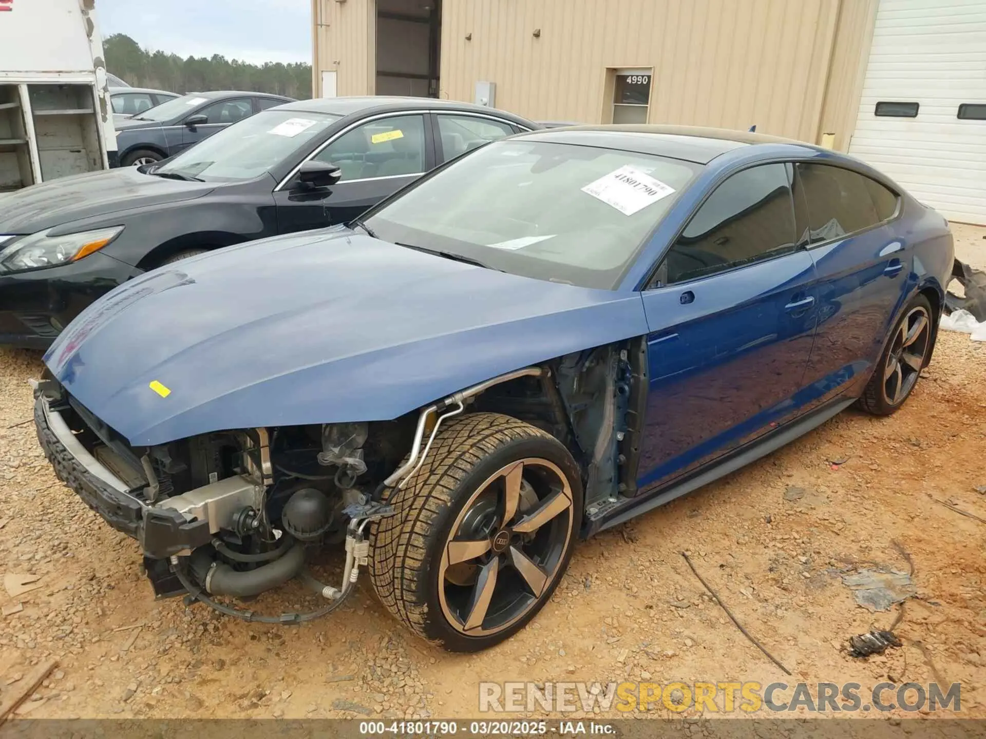 2 fotografías del automóvil dañado WAUFNCF55KA016463 AUDI A5 2019