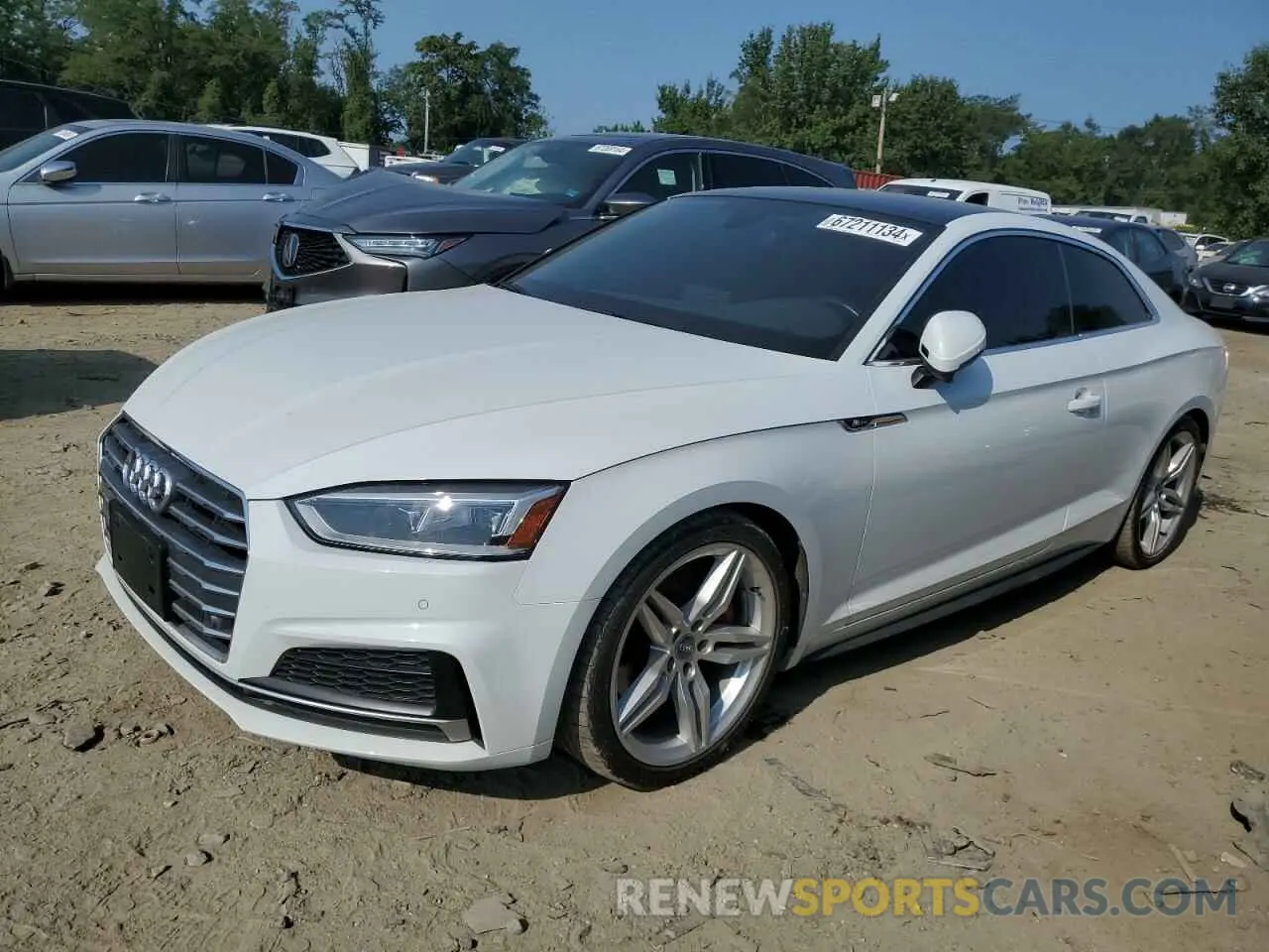 1 fotografías del automóvil dañado WAUTNAF50KA036997 AUDI A5 2019