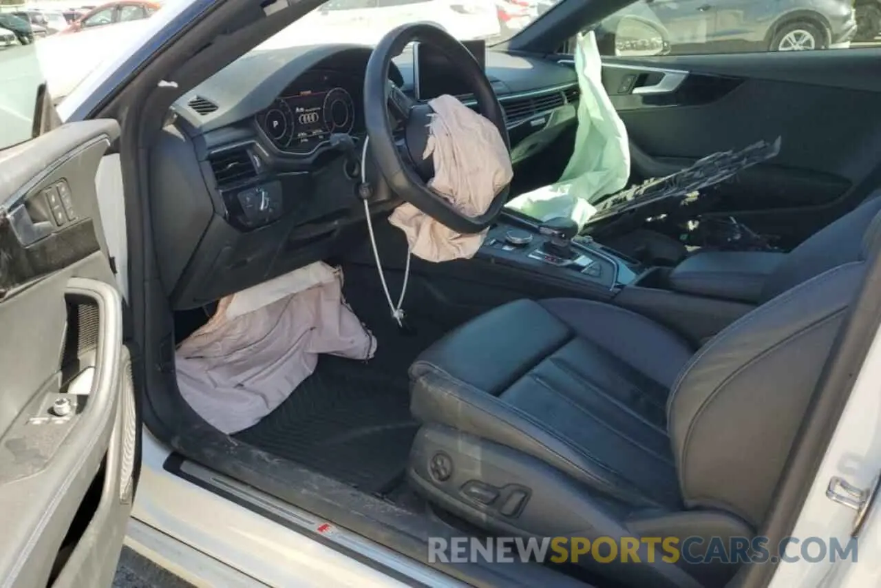 8 fotografías del automóvil dañado WAUTNAF51KA022042 AUDI A5 2019