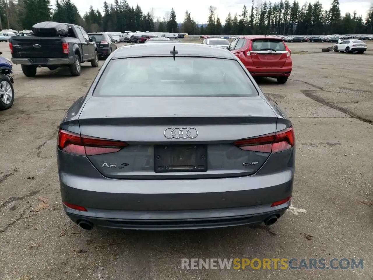6 fotografías del automóvil dañado WAUTNAF56KA039614 AUDI A5 2019
