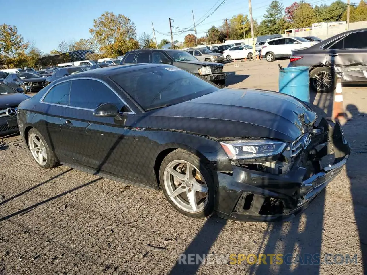 4 fotografías del automóvil dañado WAUTNAF59KA007238 AUDI A5 2019