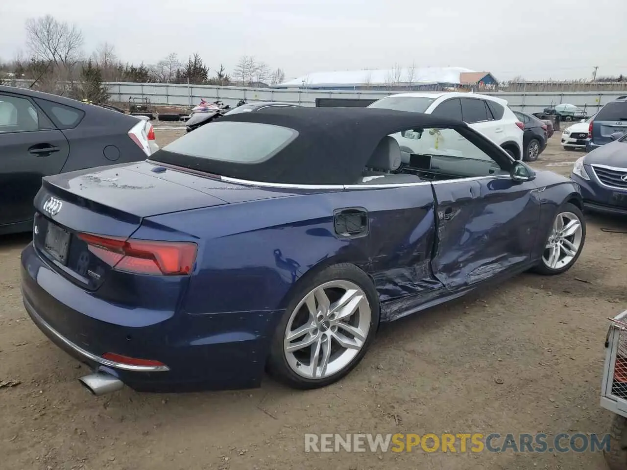 3 fotografías del automóvil dañado WAUYNGF58KN001528 AUDI A5 2019