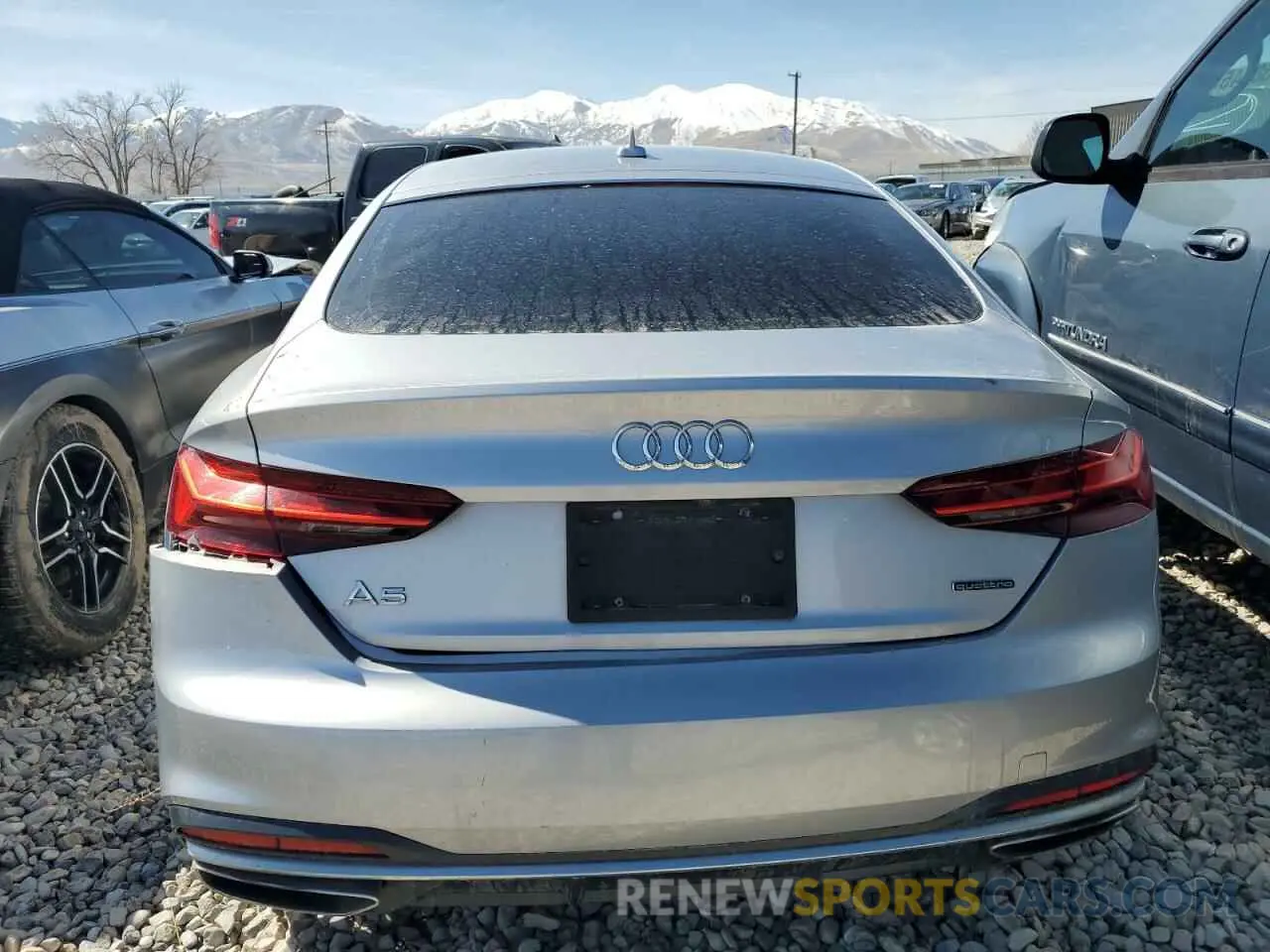 6 fotografías del automóvil dañado WAUANCF56LA009128 AUDI A5 2020