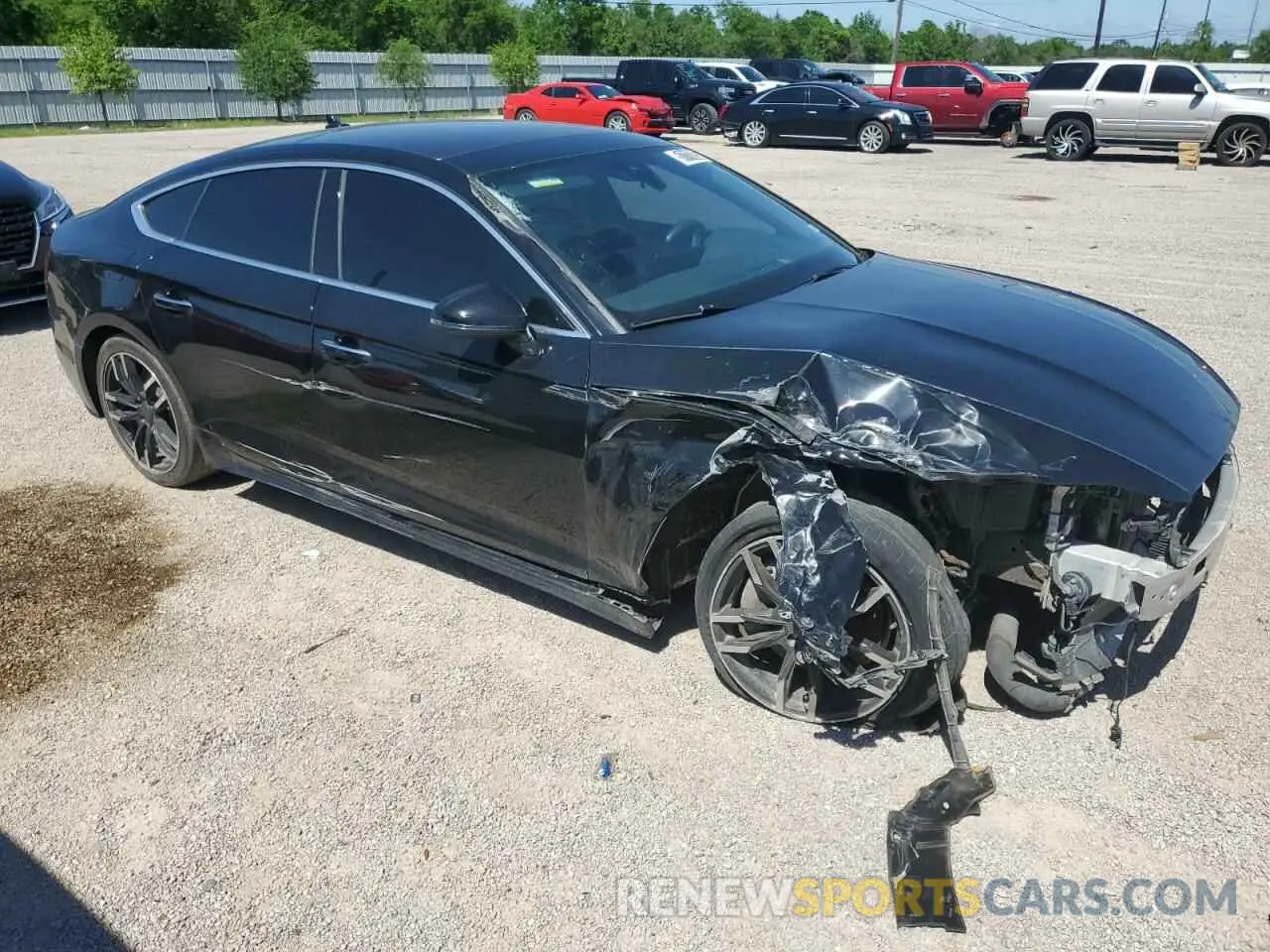 4 fotografías del automóvil dañado WAUANCF57LA004794 AUDI A5 2020