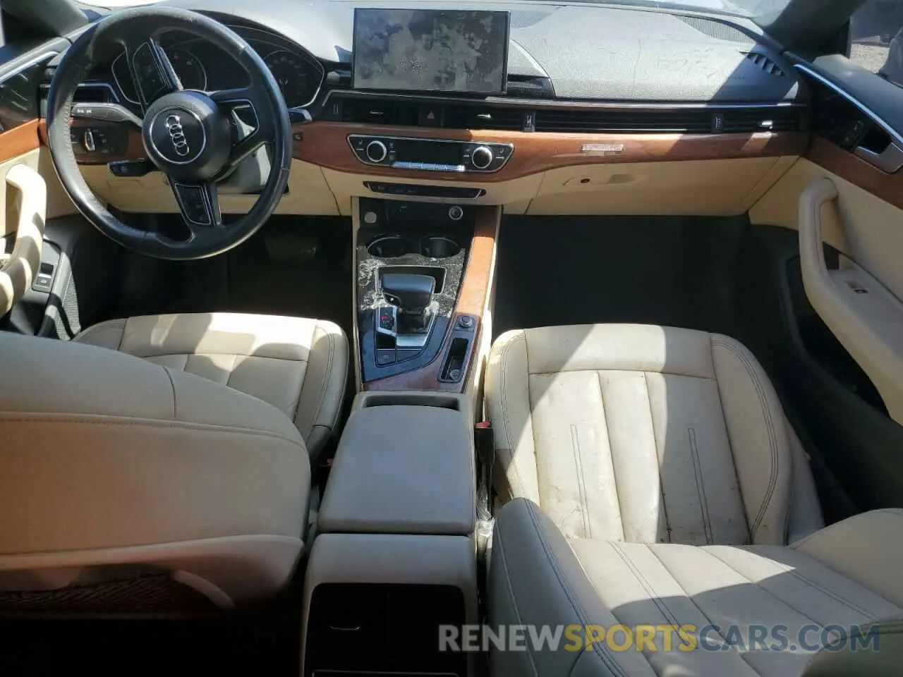 8 fotografías del automóvil dañado WAUANCF57LA004794 AUDI A5 2020