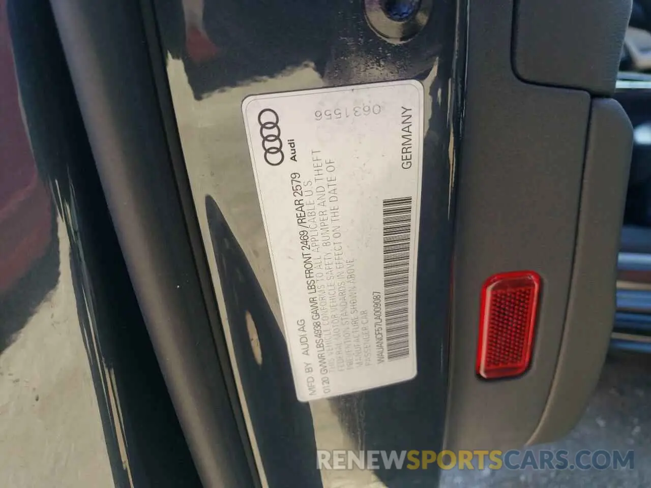 12 fotografías del automóvil dañado WAUANCF57LA009087 AUDI A5 2020