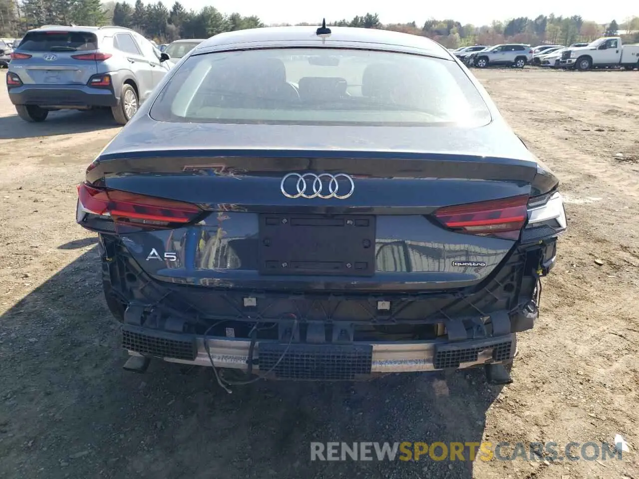 6 fotografías del automóvil dañado WAUANCF57LA009087 AUDI A5 2020