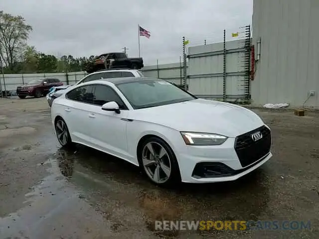 13 fotografías del automóvil dañado WAUCNCF50LA002555 AUDI A5 2020