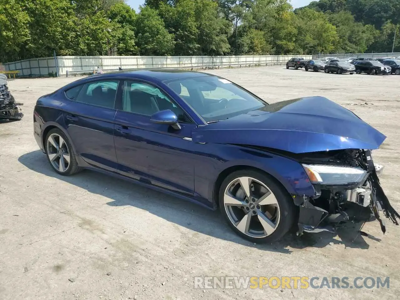 4 fotografías del automóvil dañado WAUCNCF54LA010724 AUDI A5 2020