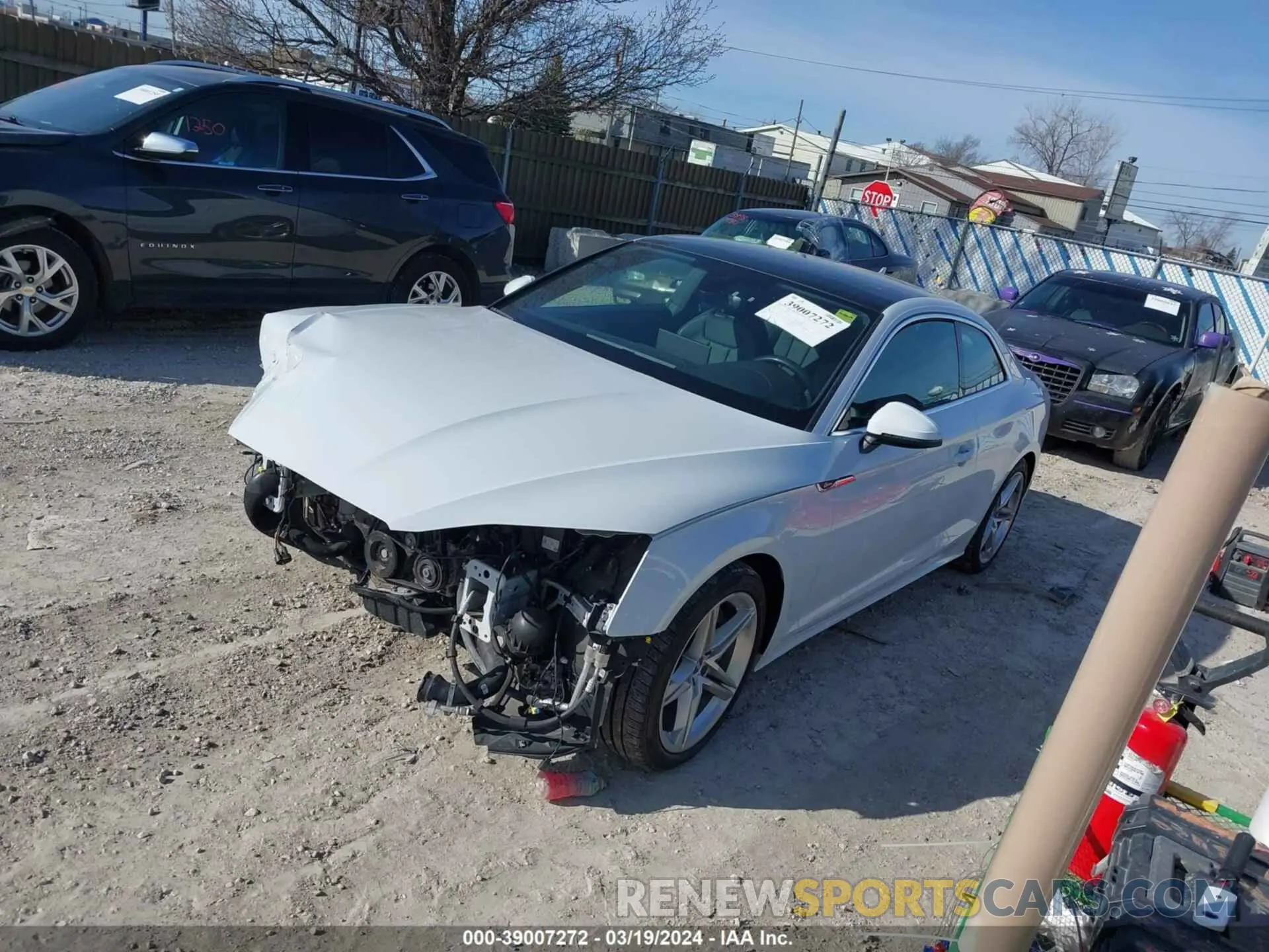 2 fotografías del automóvil dañado WAUSNAF58LA001590 AUDI A5 2020
