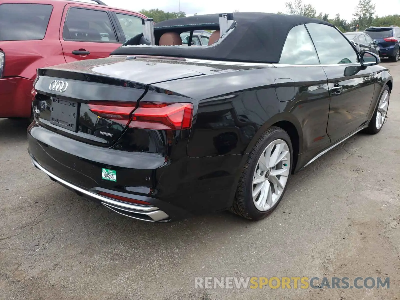 4 fotografías del automóvil dañado WAU2AGF57MN003453 AUDI A5 2021