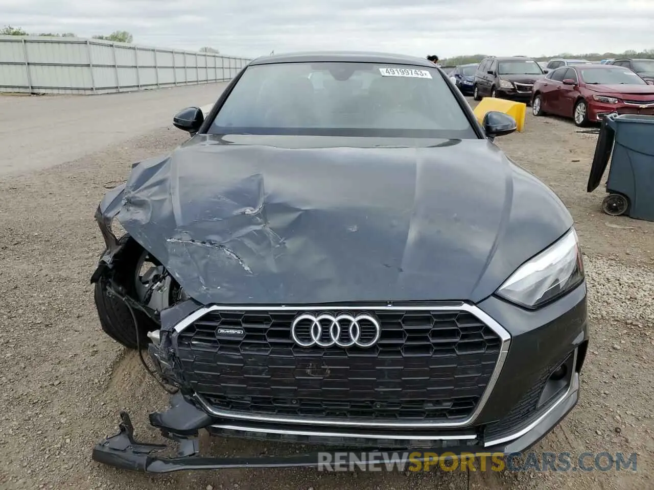 5 fotografías del automóvil dañado WAUABCF58MA062598 AUDI A5 2021