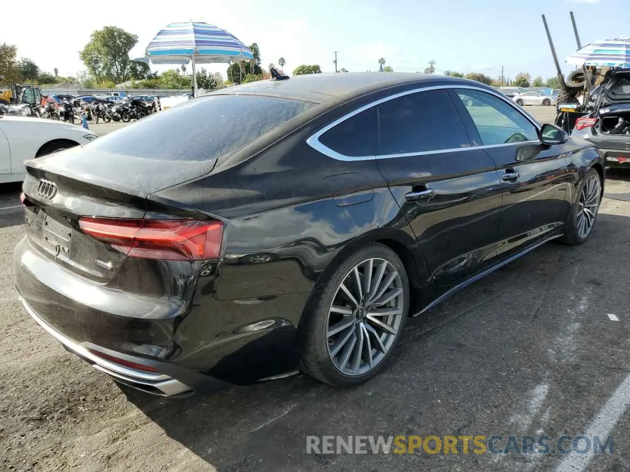 3 fotografías del automóvil dañado WAUCBCF51MA040399 AUDI A5 2021