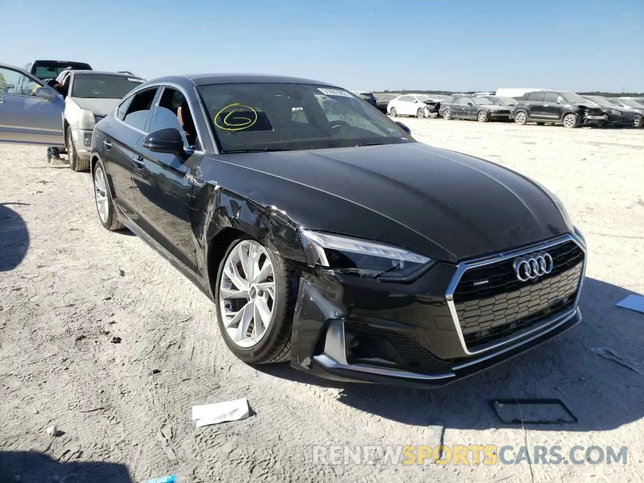 1 fotografías del automóvil dañado WAUCBCF53MA028562 AUDI A5 2021