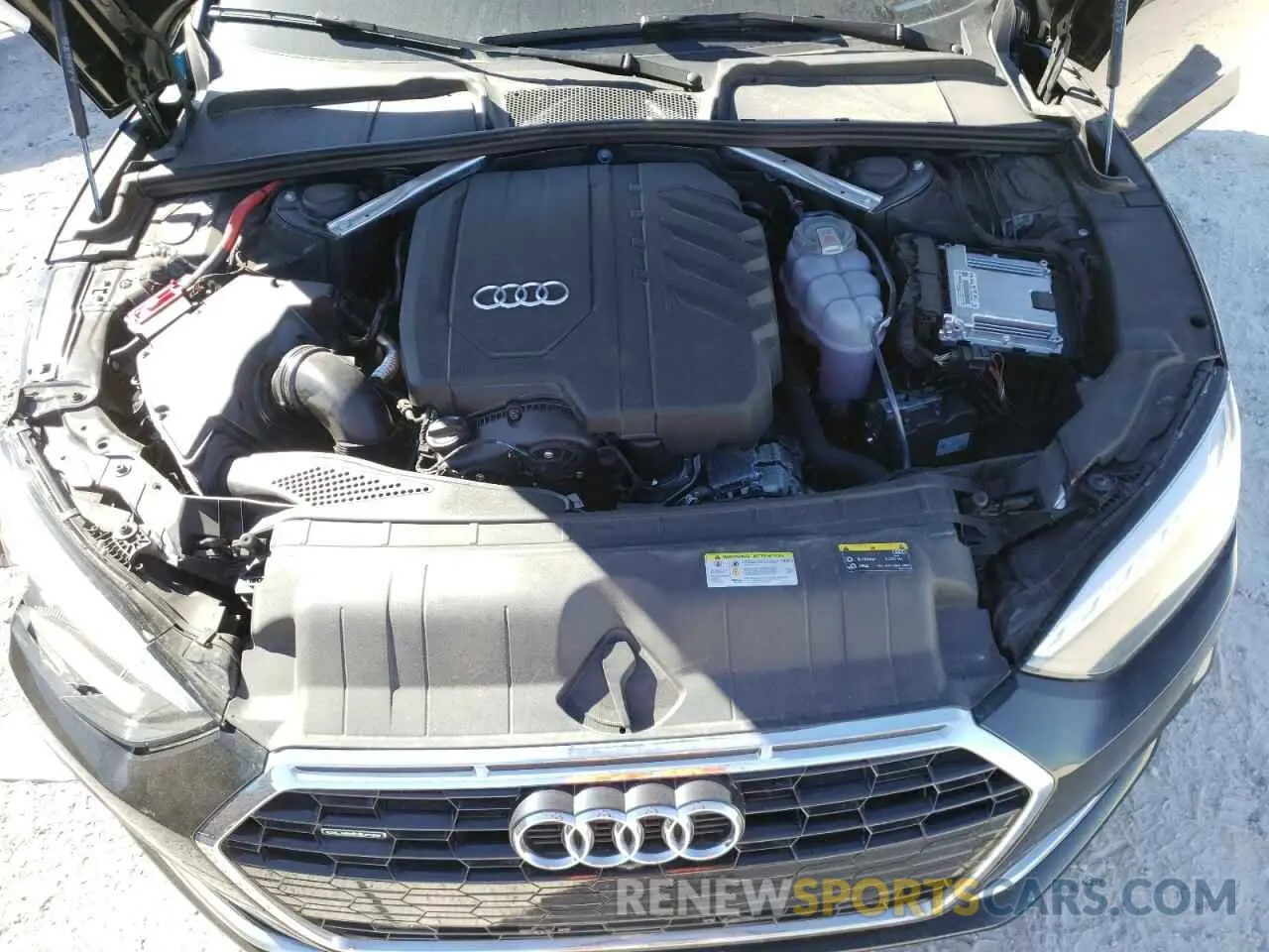 7 fotografías del automóvil dañado WAUCBCF53MA028562 AUDI A5 2021