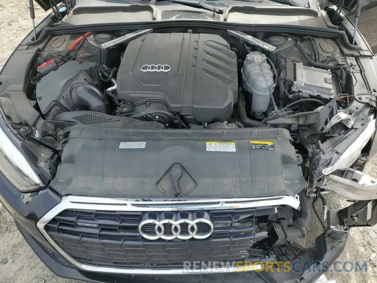 11 fotografías del automóvil dañado WAUCBCF57MA055196 AUDI A5 2021