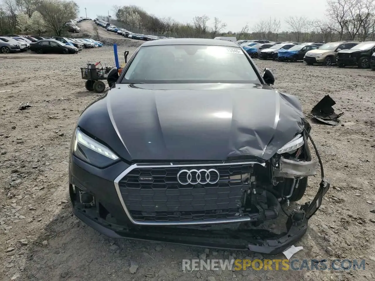 5 fotografías del automóvil dañado WAUCBCF57MA055196 AUDI A5 2021