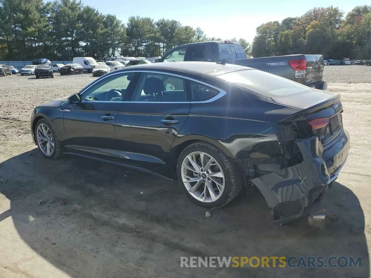2 fotografías del automóvil dañado WAUCBCF57MA062178 AUDI A5 2021