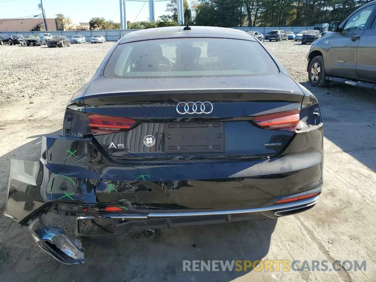 6 fotografías del automóvil dañado WAUCBCF57MA062178 AUDI A5 2021