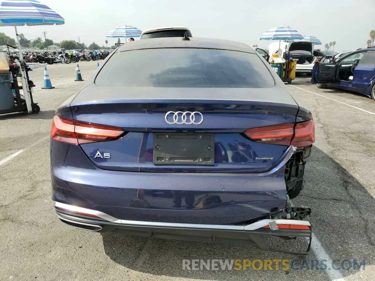 6 fotografías del automóvil dañado WAUFACF51MA046073 AUDI A5 2021