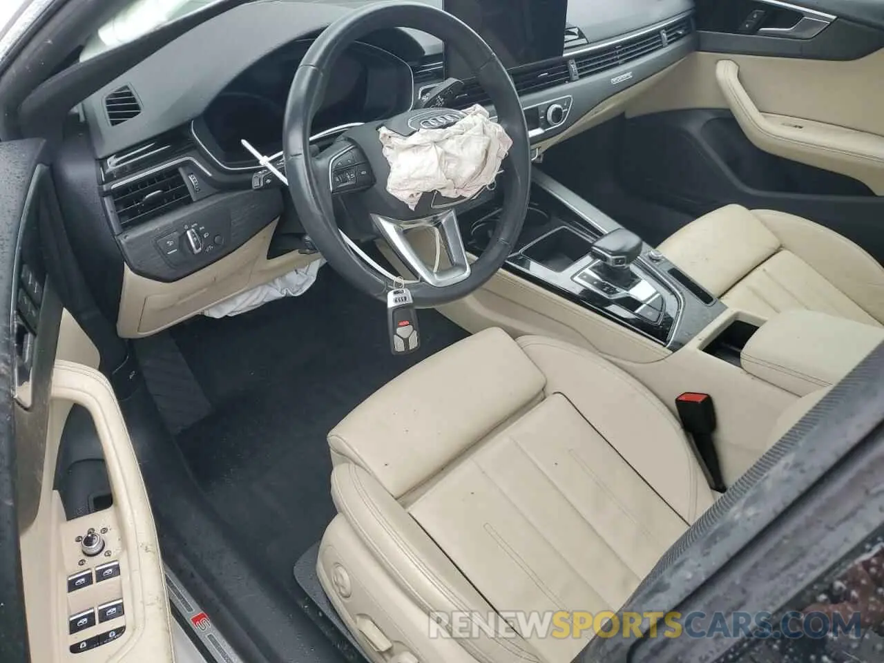 8 fotografías del automóvil dañado WAUFACF54MA041742 AUDI A5 2021