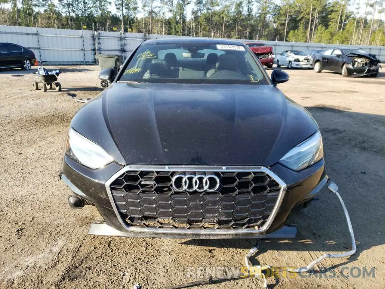 9 fotografías del automóvil dañado WAUSAAF50MA034399 AUDI A5 2021