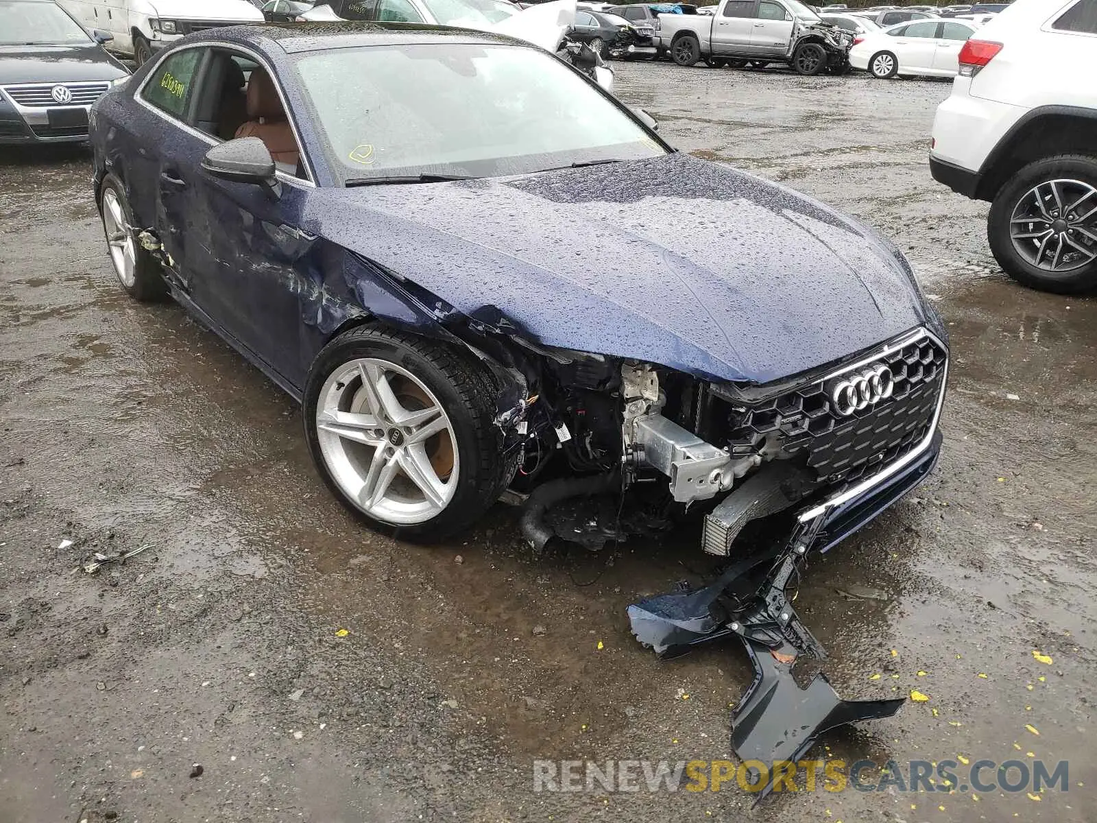 1 fotografías del automóvil dañado WAUSAAF55MA038450 AUDI A5 2021