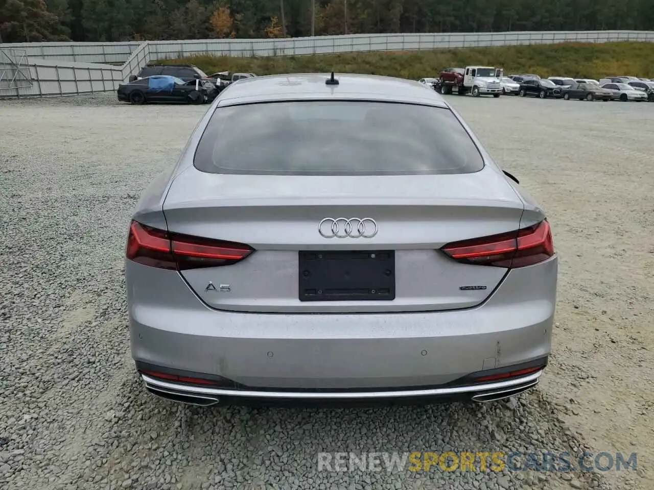 6 fotografías del automóvil dañado WAUCBCF55PA048526 AUDI A5 2023