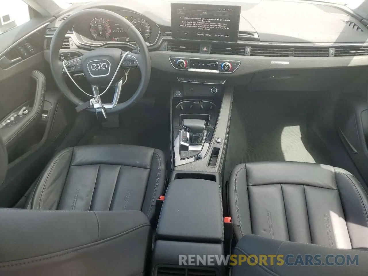 8 fotografías del automóvil dañado WAUCBCF58PA041599 AUDI A5 2023