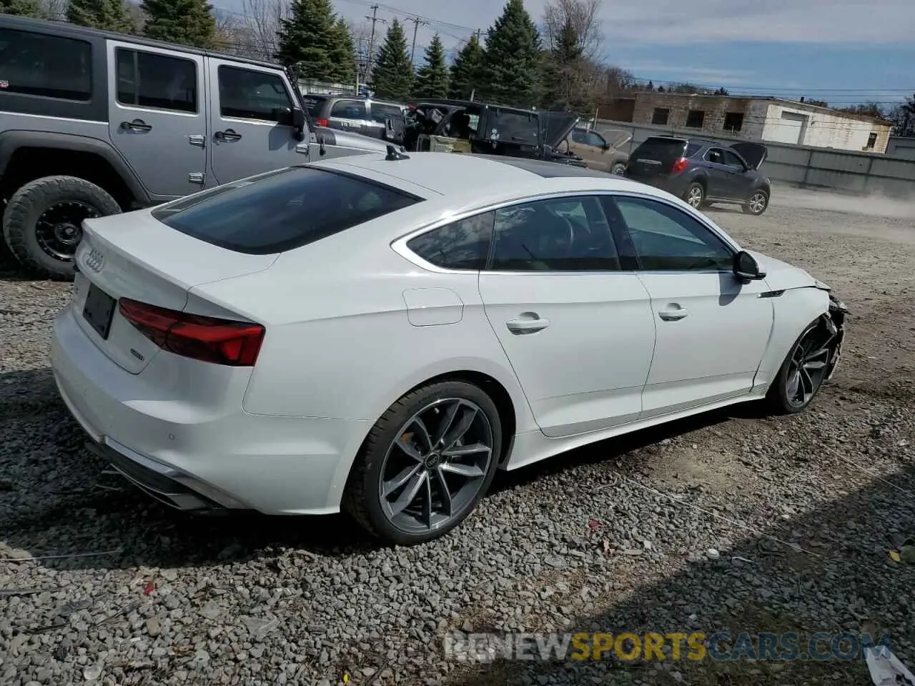 3 fotografías del automóvil dañado WAUFACF51PA051374 AUDI A5 2023