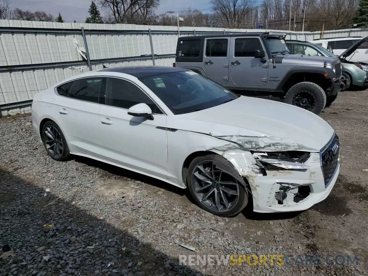 4 fotografías del automóvil dañado WAUFACF51PA051374 AUDI A5 2023