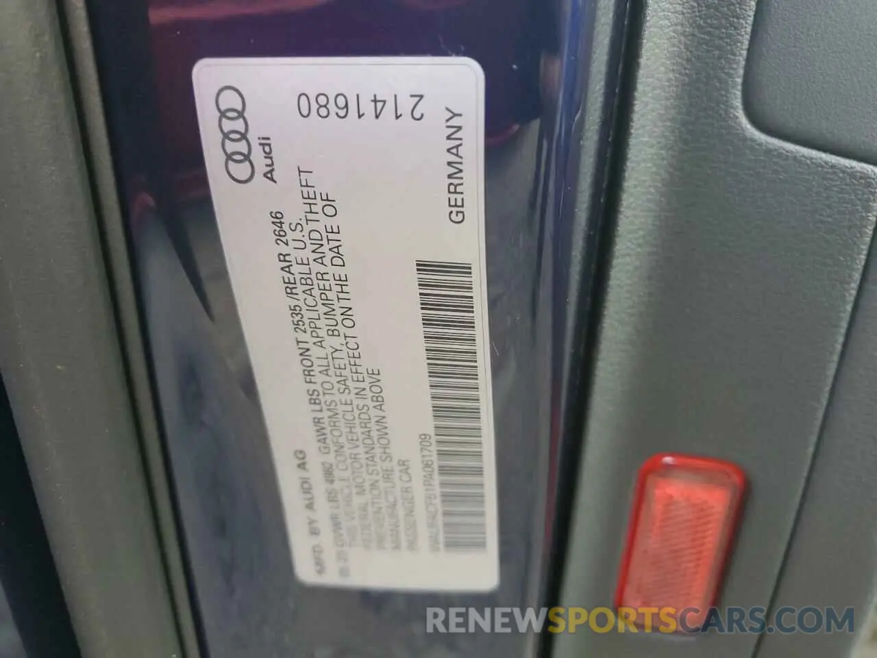 12 fotografías del automóvil dañado WAUFACF51PA061709 AUDI A5 2023
