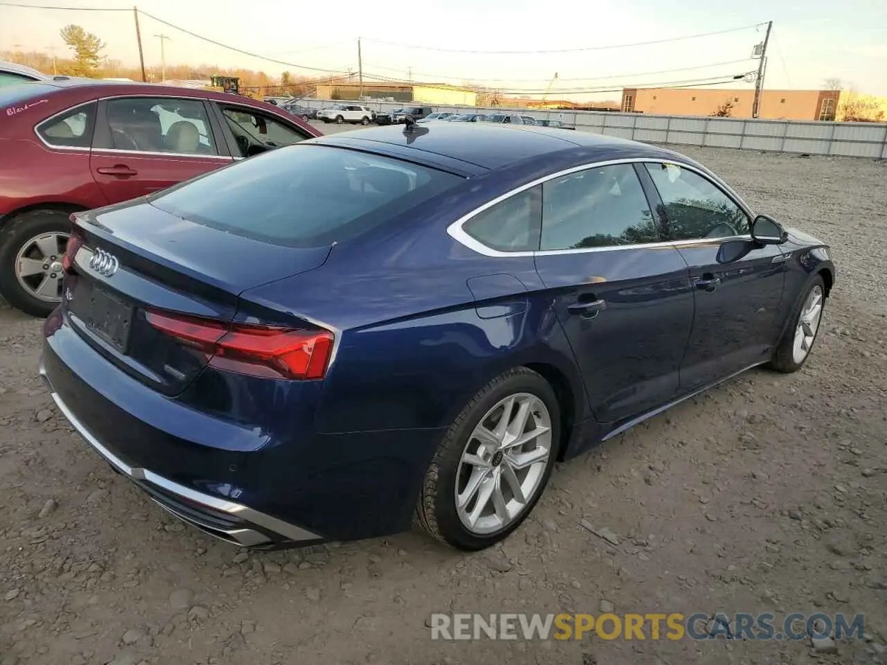 3 fotografías del automóvil dañado WAUFACF51PA061709 AUDI A5 2023
